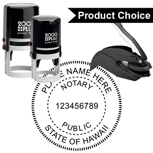 Hawaii Notary Public Stamp Seal All State Notary Supplies